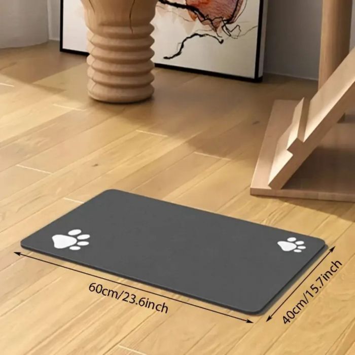 ALFOMBRA ABSORBENTE DE DIATOMITA PARA MASCOTAS- GRIS OSCURO