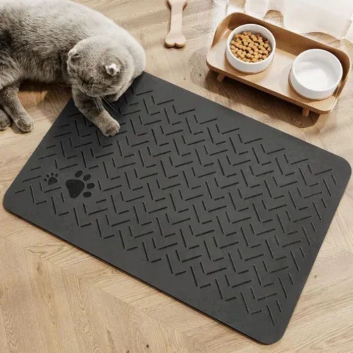 ALFOMBRA ABSORBENTE DE DIATOMITA PARA MASCOTAS- GRIS OSCURO