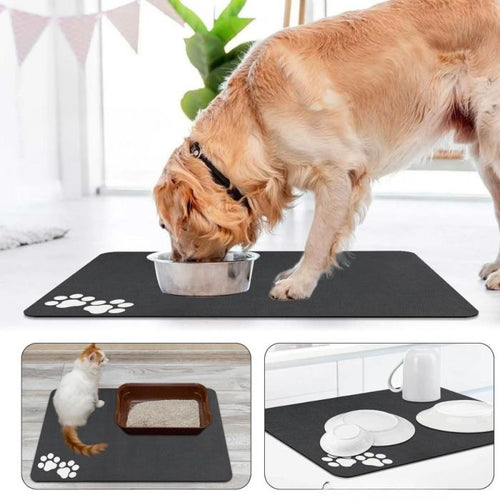 ALFOMBRA ABSORBENTE DE DIATOMITA PARA MASCOTAS- GRIS OSCURO