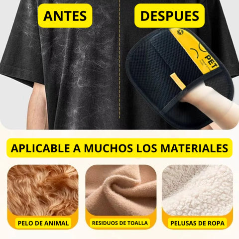 GUANTE LIMPIADOR ELECTROESTÁTICO - ROPA, SOFA Y MASCOTAS
